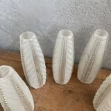5 tulipes en verre longues 20 cm pour lampe lustre