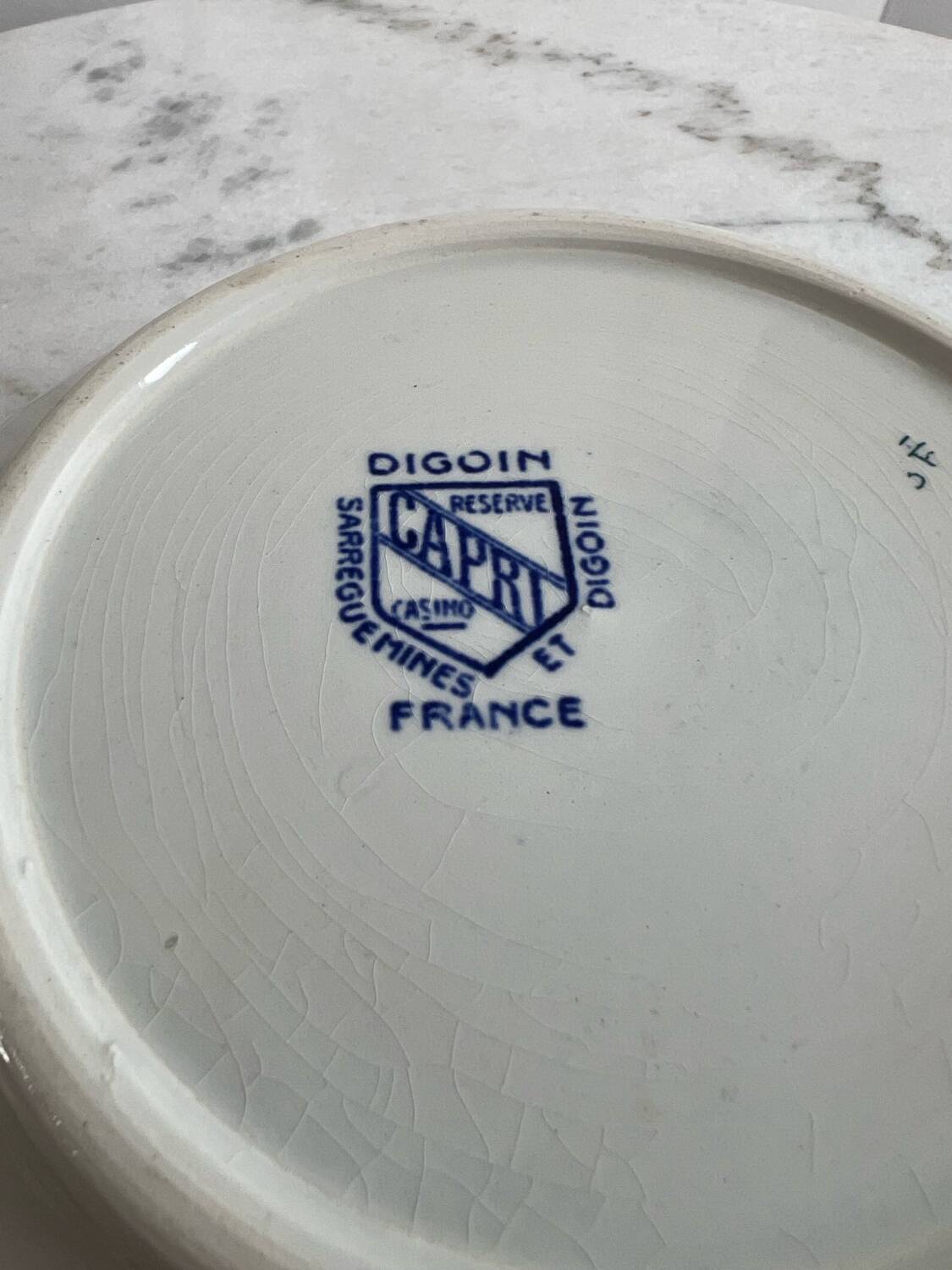 Digoin Capri Casino soup tureen and salad bowl