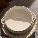 Porcelain soup tureen and dish