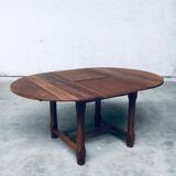 Popular Work Oak Extendable Dining Table, France, 1930s