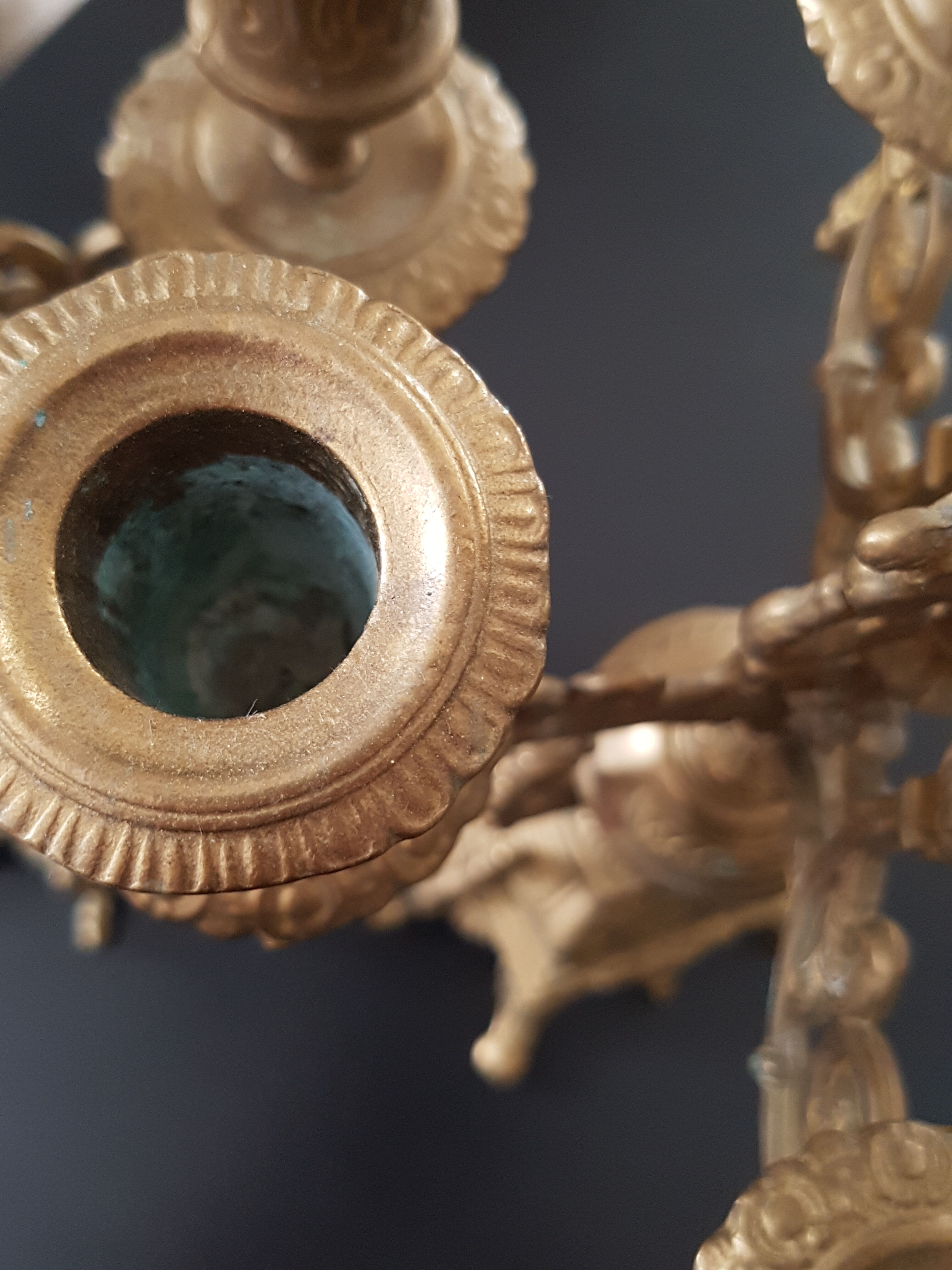 Pair of rock-style candelabras