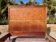 Louis XVI style marquetry & bronze bed and bedside table