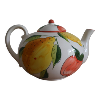 Teapot ceramic fruit décor