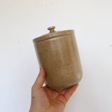 Set of 2 pretty stoneware pots, vintage