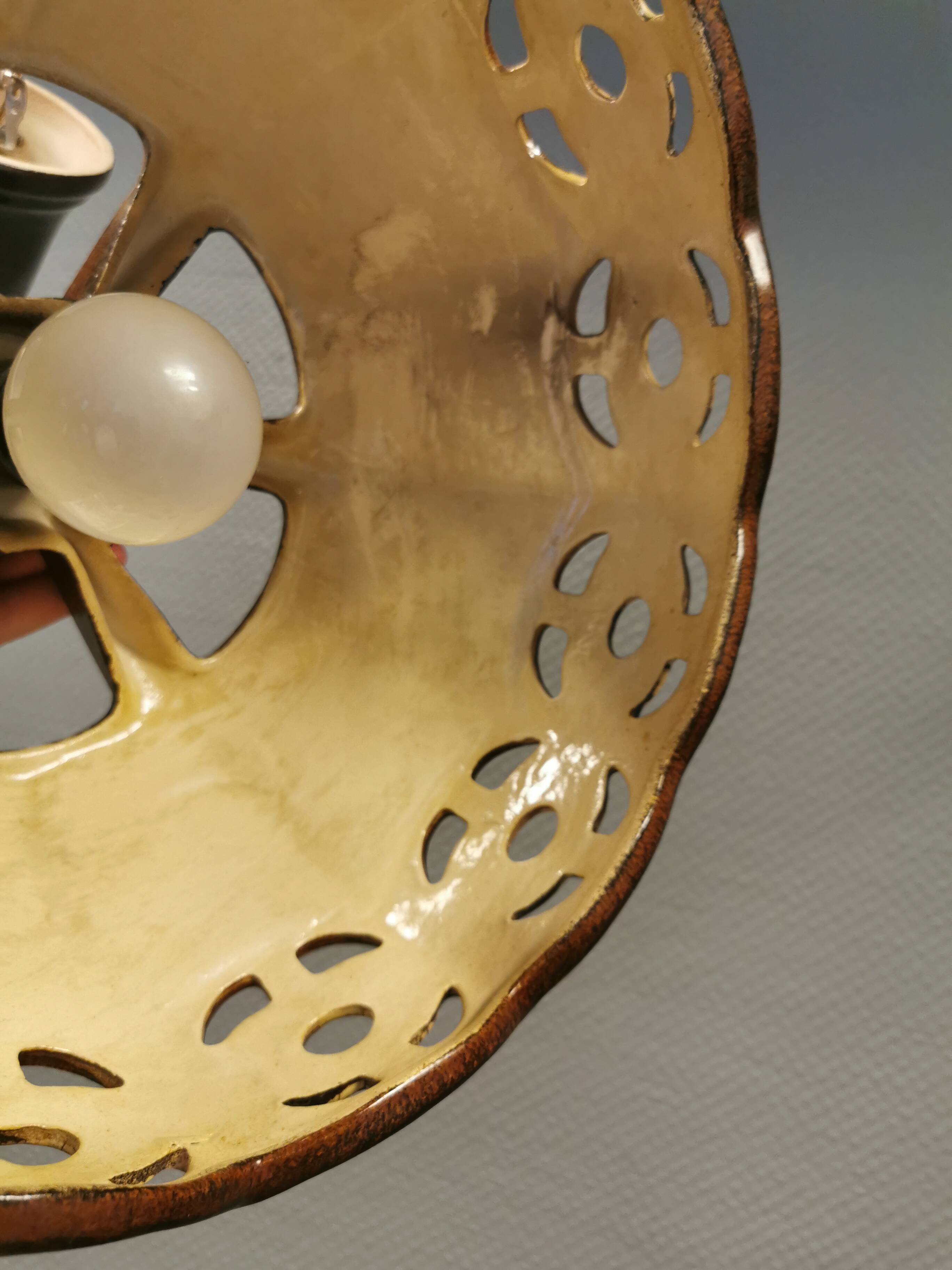 Ceramic hanging lamp, Danish from the 1970s.