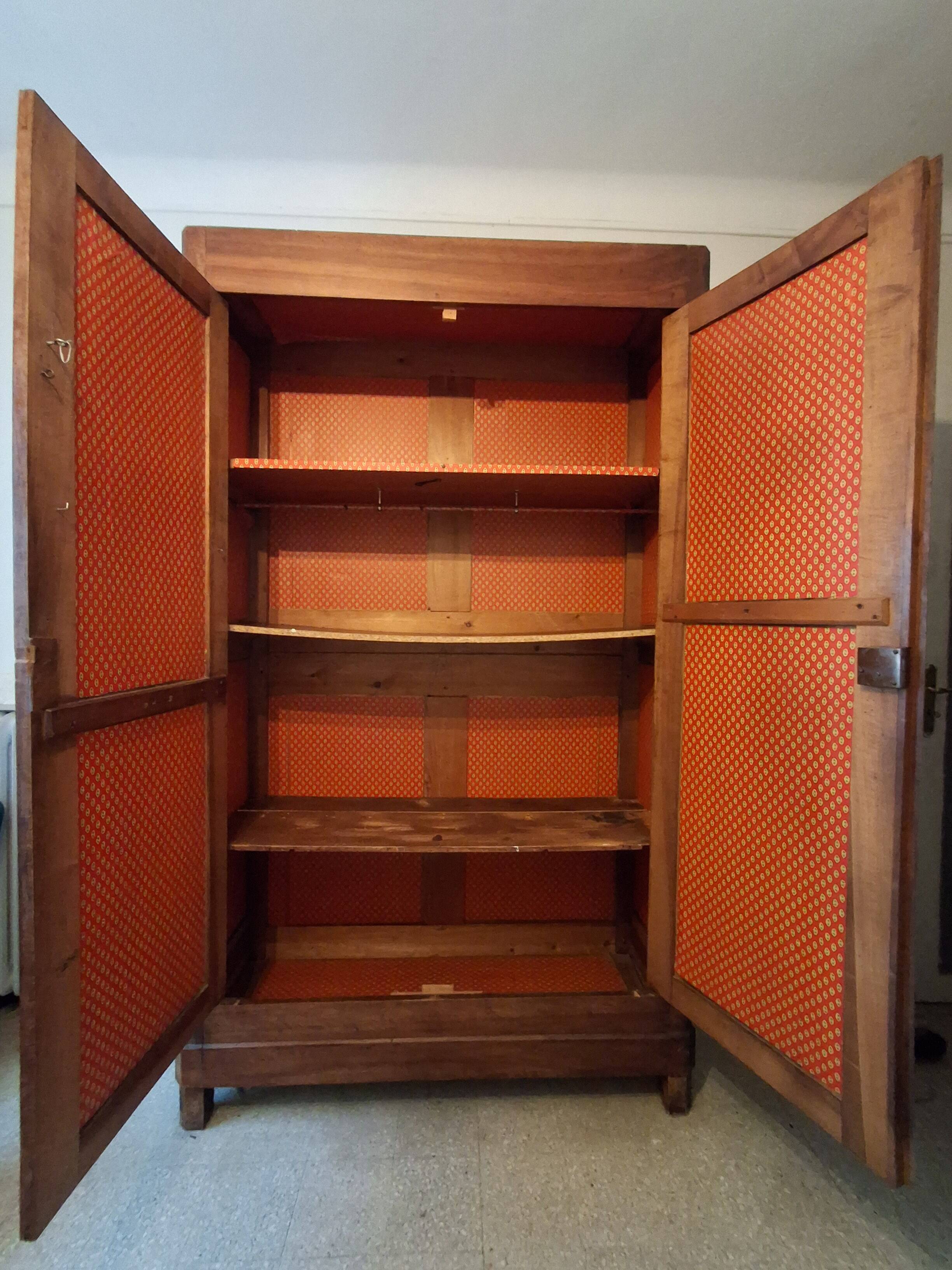 Antique walnut wardrobe