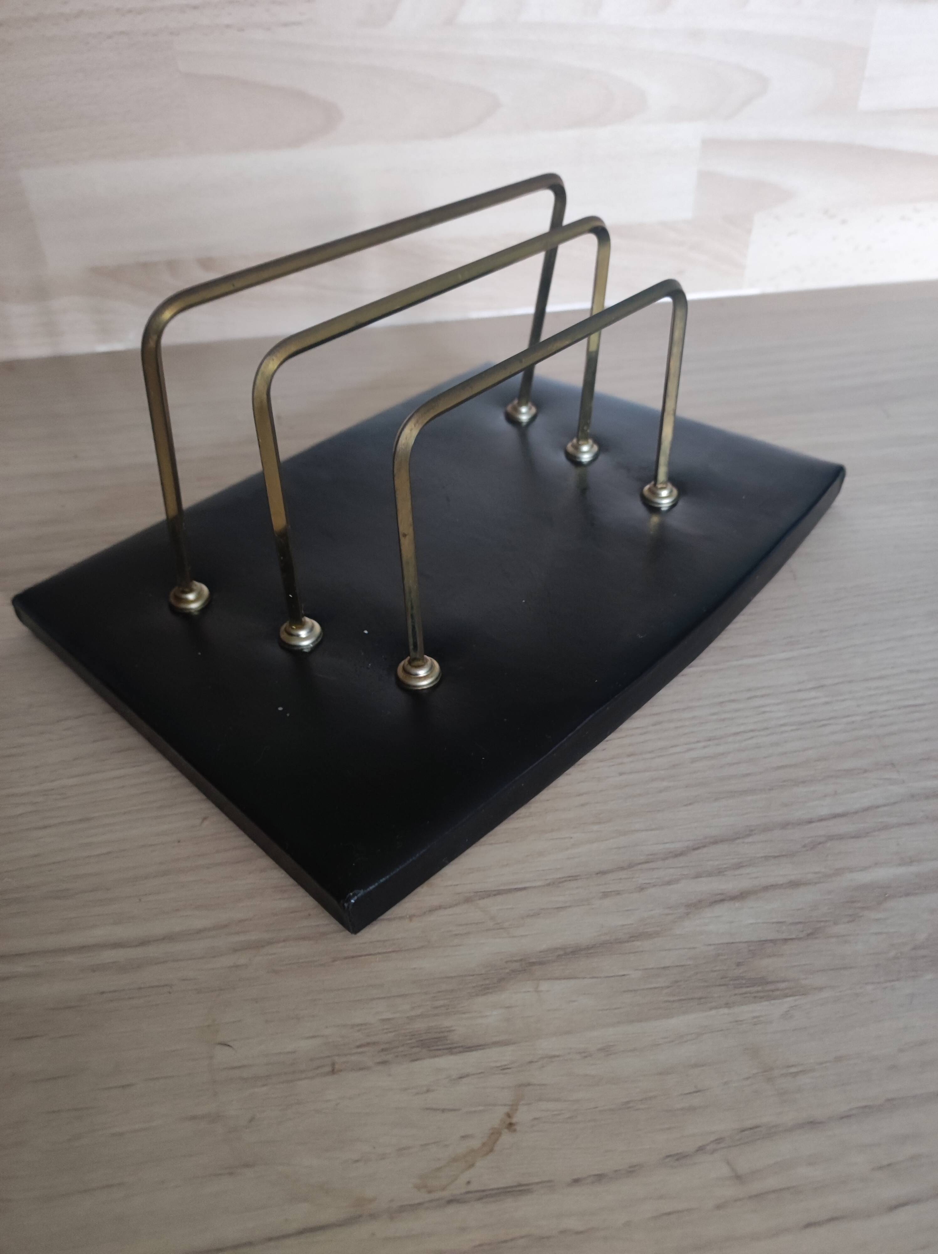 Mail holder imitation gold metal vintage