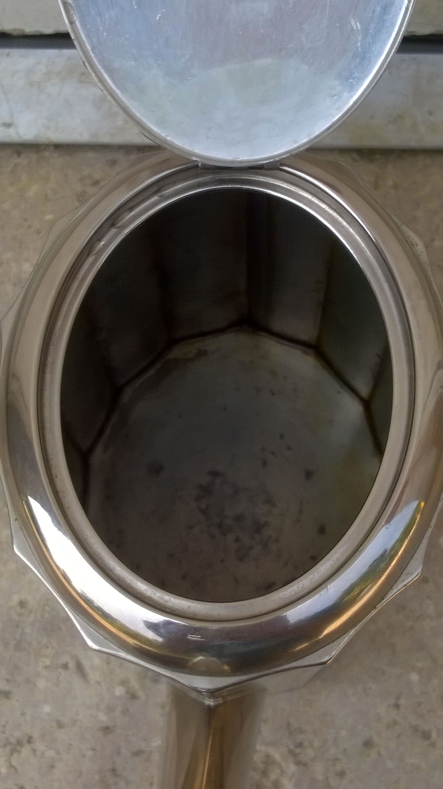 Silver metal teapot WMF year 1960