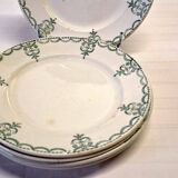 5 assiettes à dessert ancienne de chez Moulins des loups en bon état