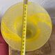 Yellow marbled glass paste vase – Art Nouveau style