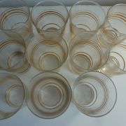 11 verres avec dorure
