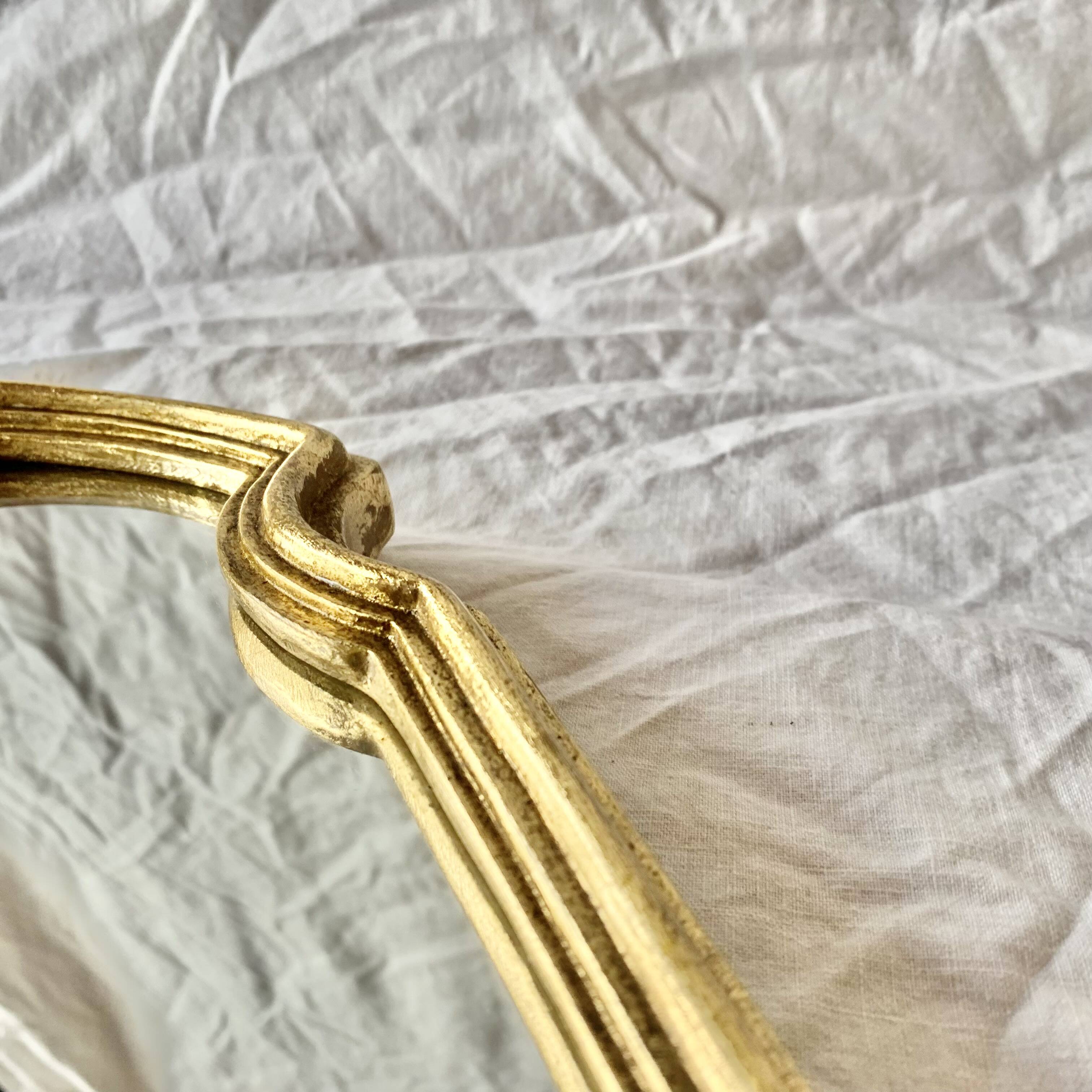 Vintage gold resin wall mirror