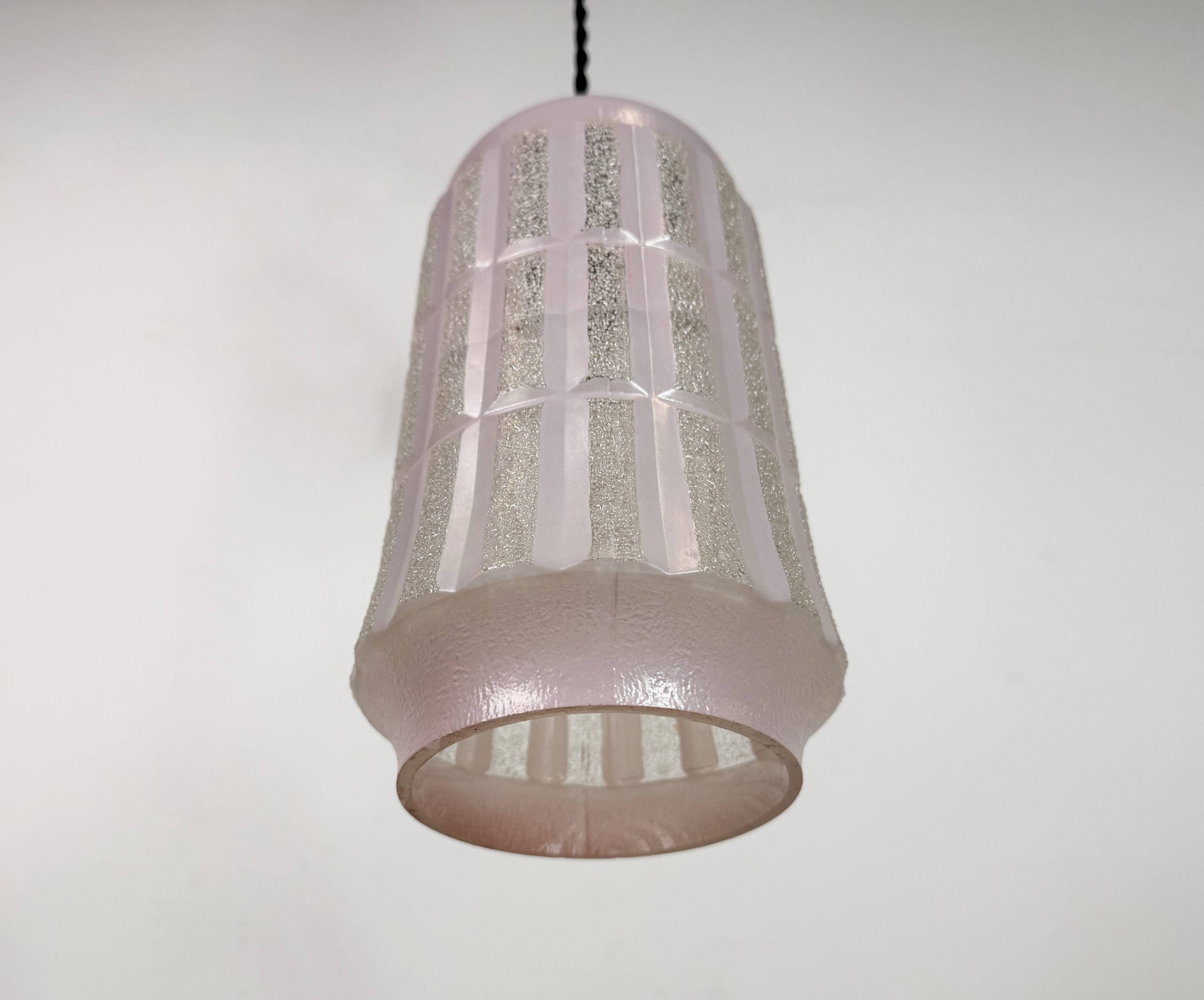Vintage Glass Ceiling Light, 1970s