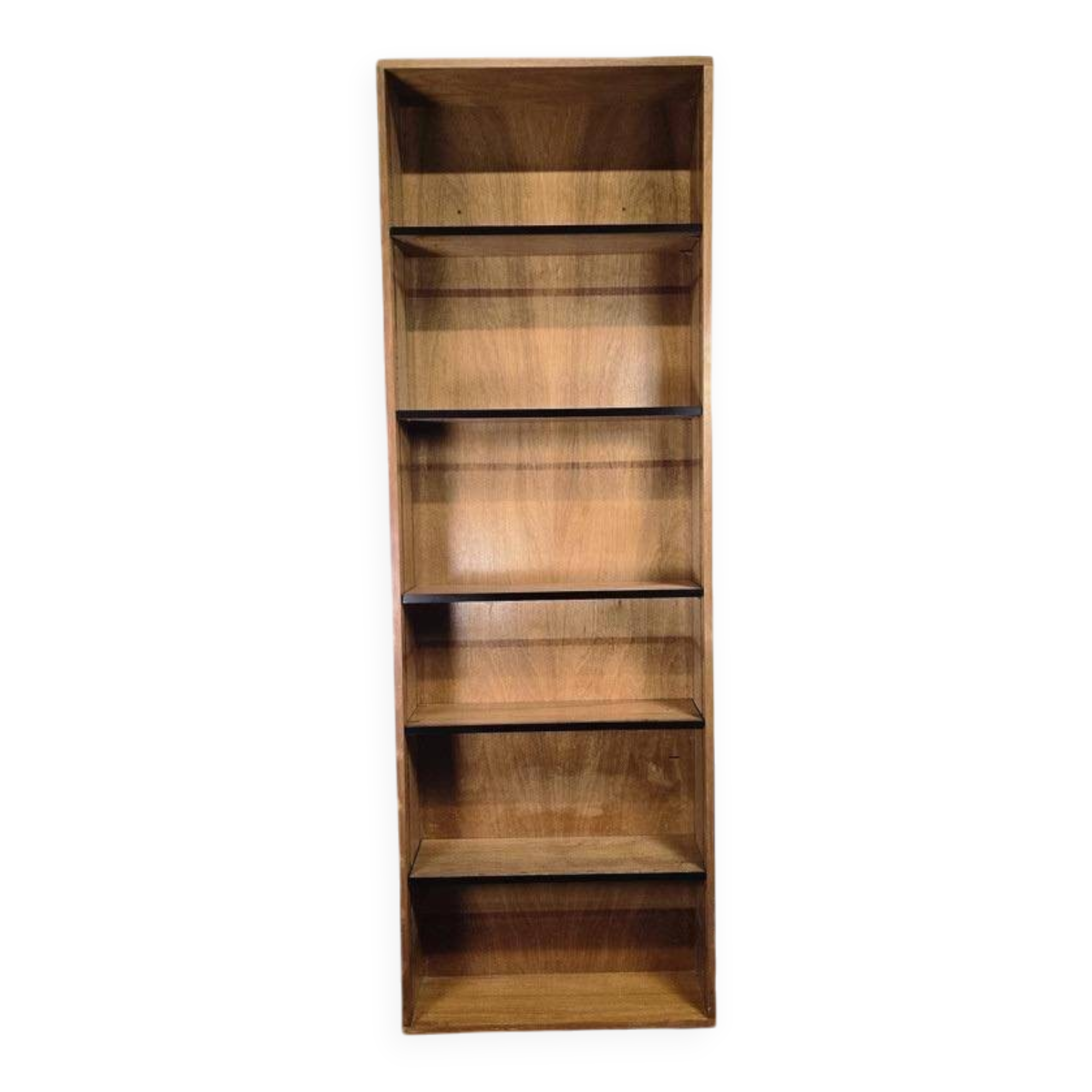 Armoire en bois peu profonde / bibliothèque / vitrine vintage