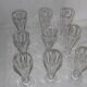 Baccarat 9 flutes a champagne en cristal XIXeme modele d'harcourt