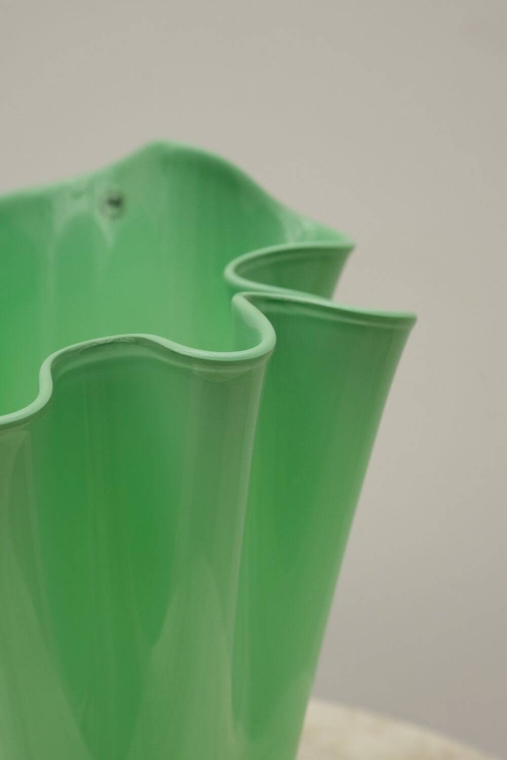 Pleated glass vase from Alicja, Poland, 1980