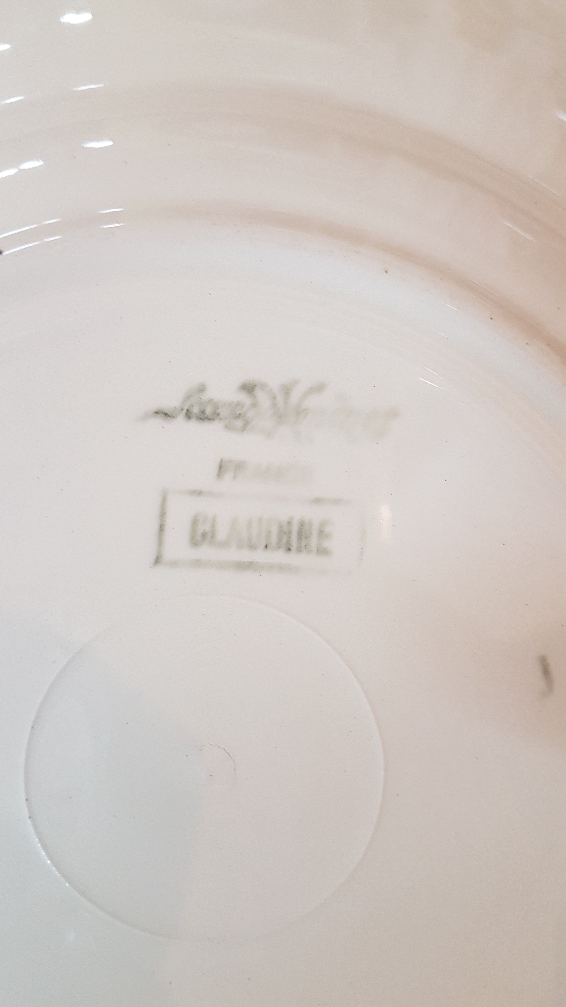 Suite of 6 plates in earthenware of Sarguemine