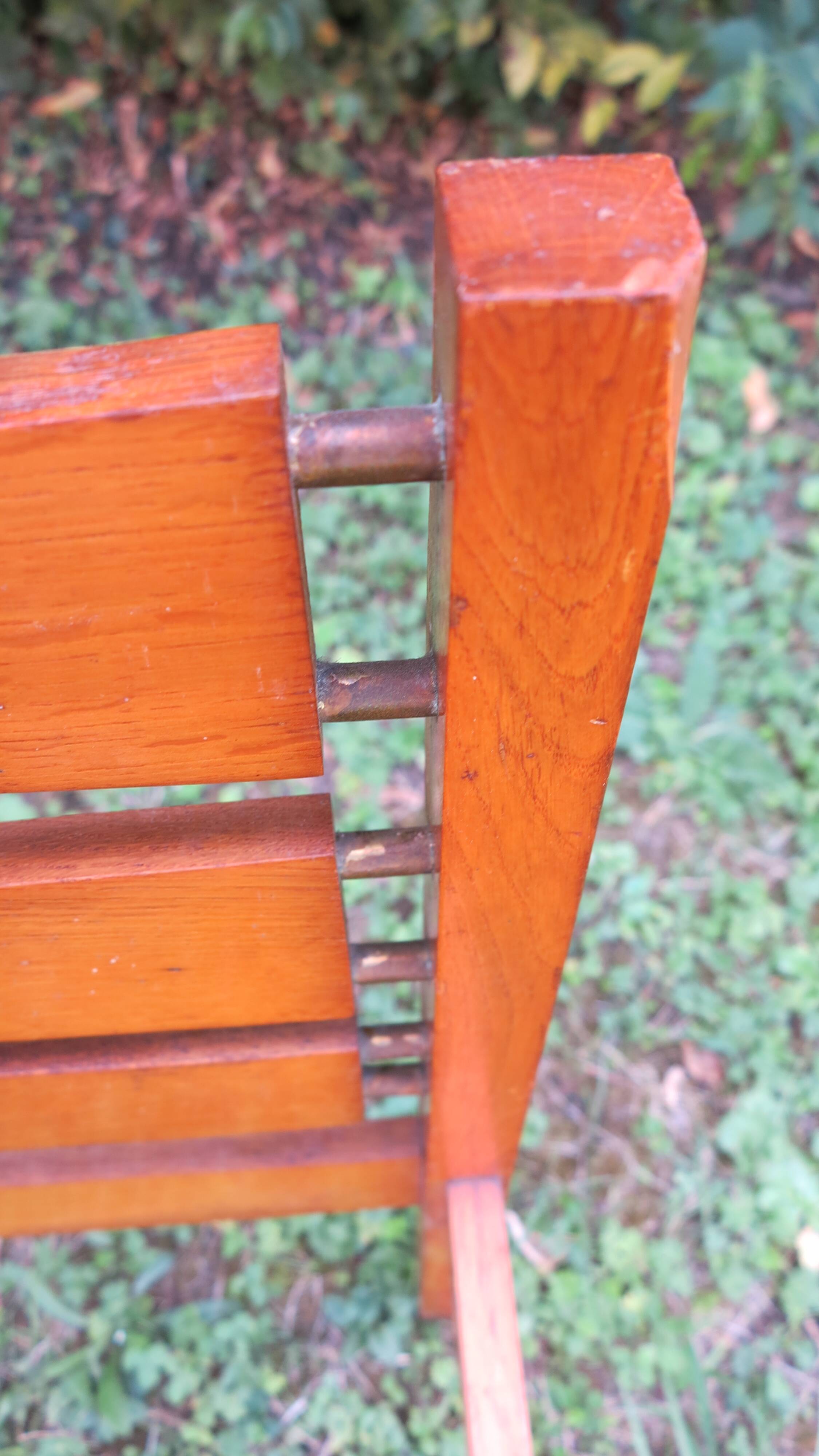 lit une personne en chêne blond années 50-60