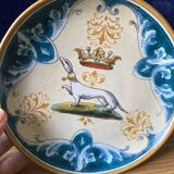 Small antique plate from Blois – ermine decoration – Émile Balon