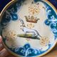 Small antique plate from Blois – ermine decoration – Émile Balon