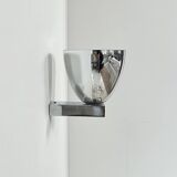 Vintage wall light, chrome and glass, France, 1970.