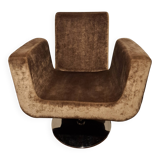 Artisan-Restored Mid-Century Armchair in Golden Mustard Velvet | Bruno Gonç