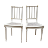 Paire de chaises cannées