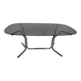 Table verre acier