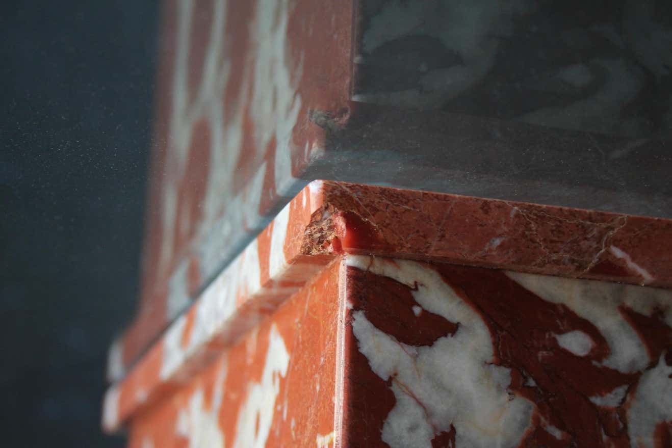Marble and glass table
