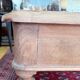 Large table / antique desk in chestnut – light patina
