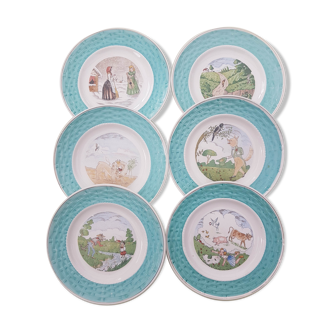 Dessert plates fables of the fountain