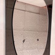 Smoked glass and white designed mirror with a freeform irregular shape - 1960s/70s