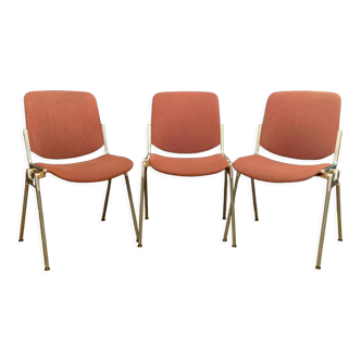 Set of three DSC 106 chairs designed by Giancarlo Piretti