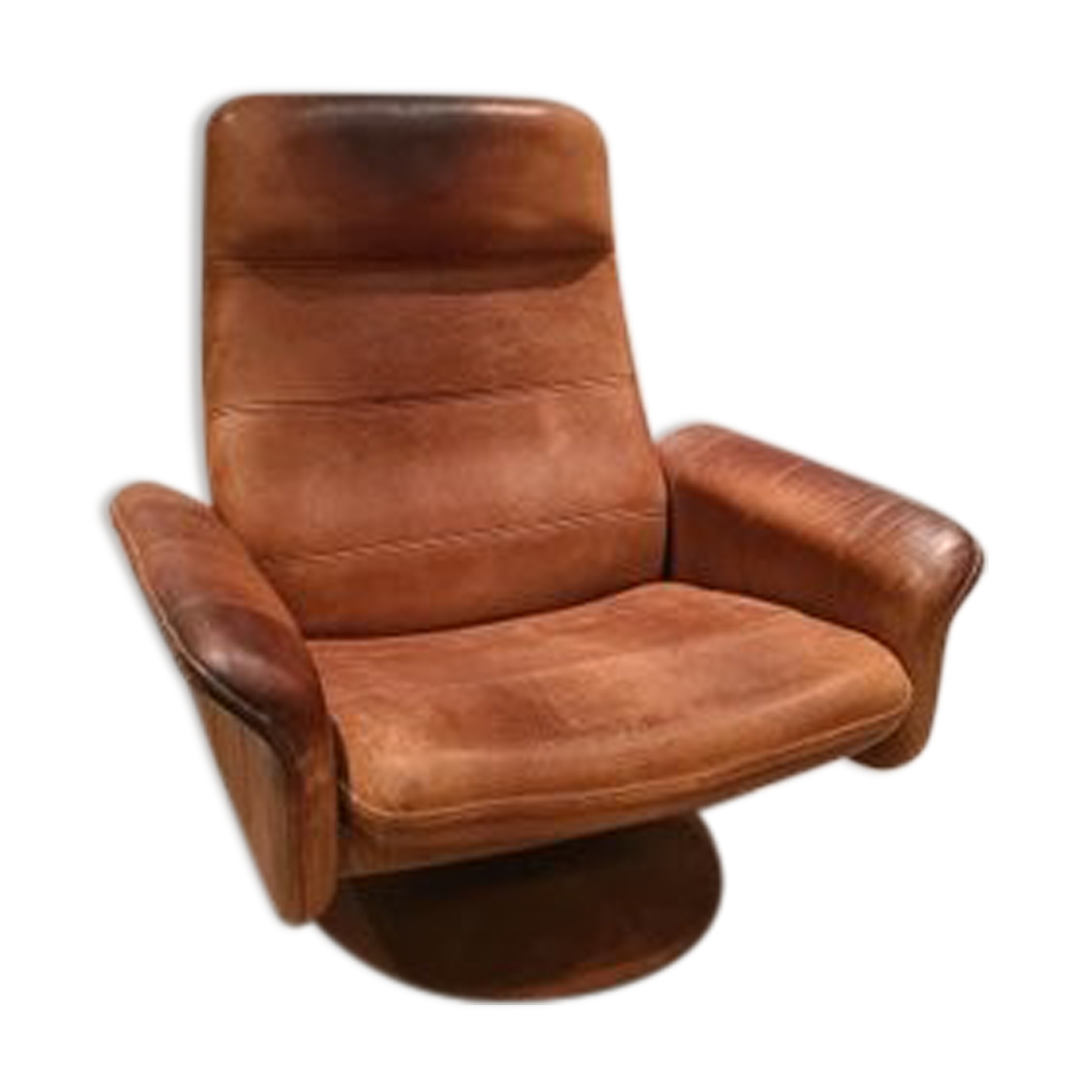 Adjustable and swivel brown armchair by De Sede 50
