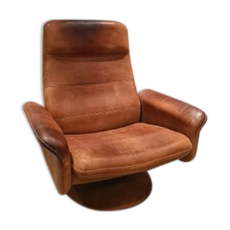 Adjustable and swivel brown armchair by De Sede 50