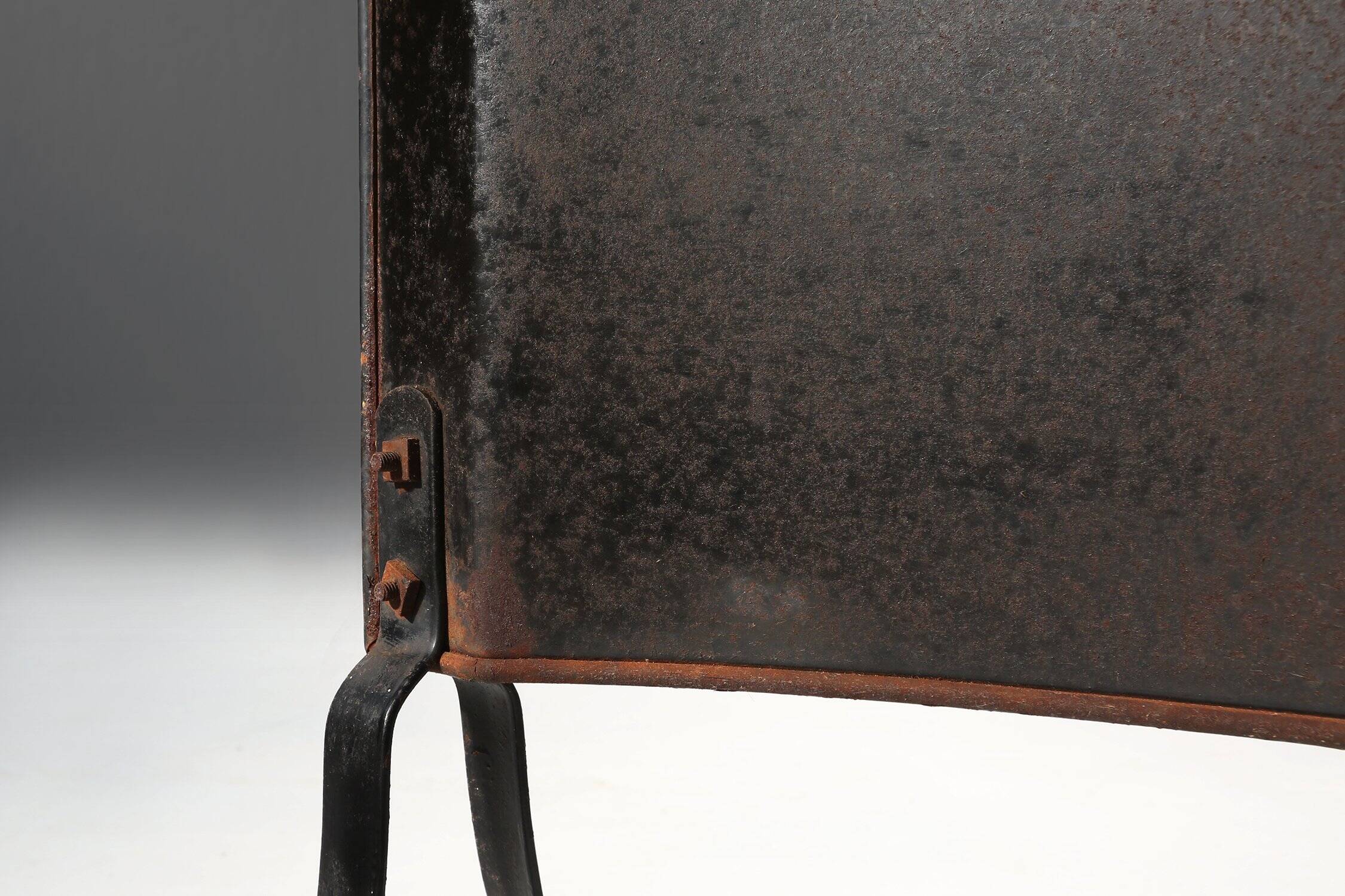 19th Century black Art Nouveau Fire Screen, Belgium