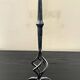Brutalist wrought iron candle holder