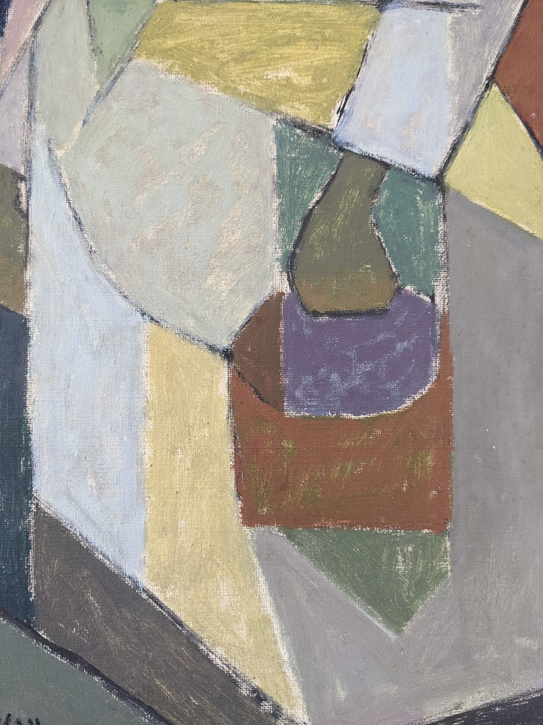 Mid-century swedish oil painting