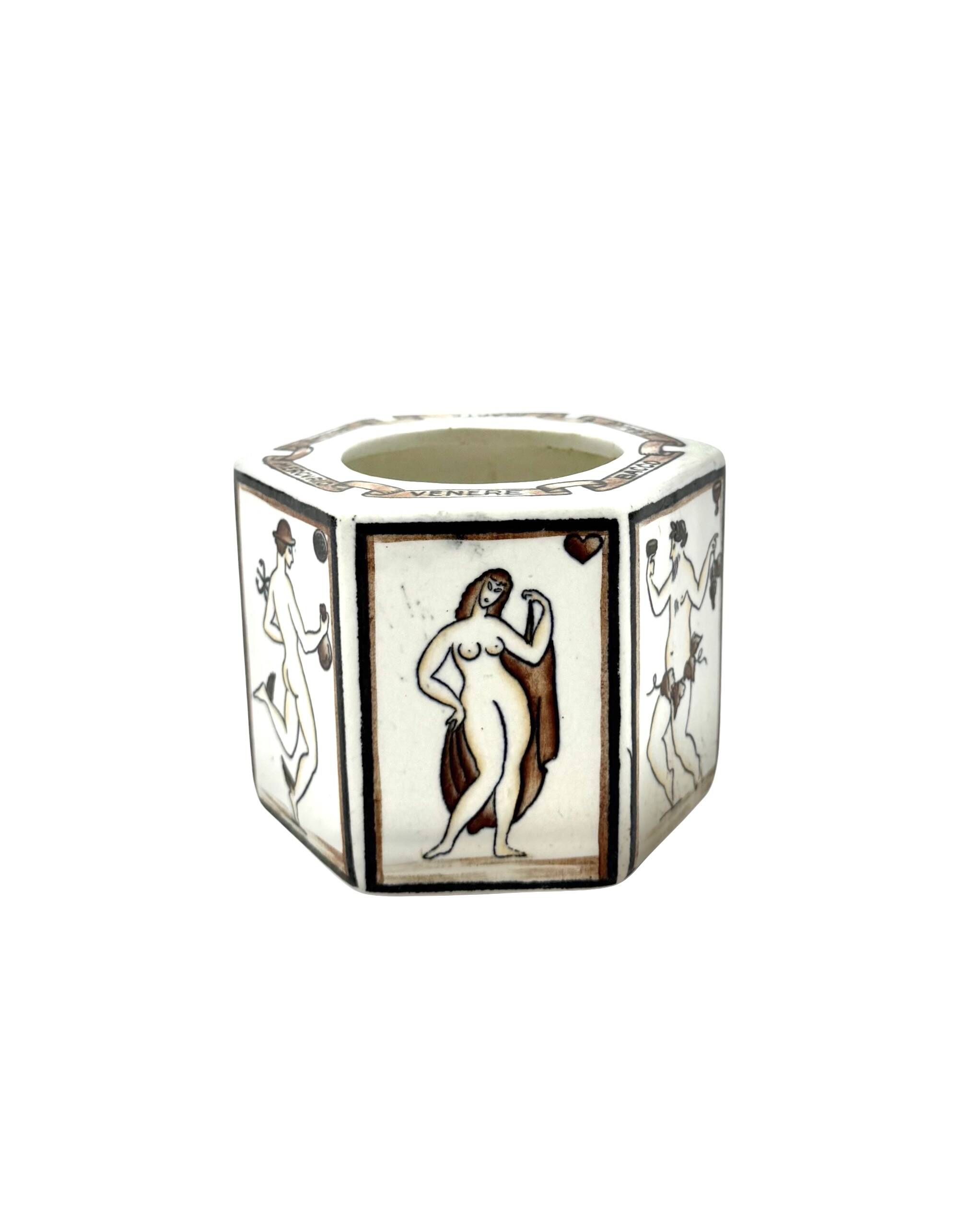 Gio Ponti, "Per scriver classico" ashtray, SC Richard Ginori, Italy 1926