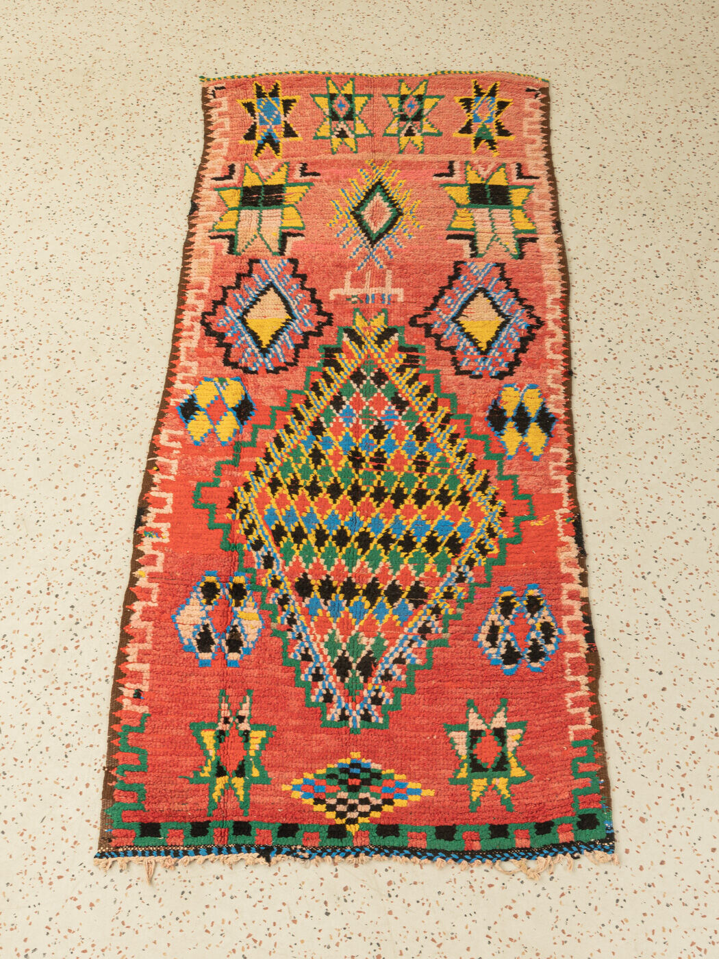 Vintage boujad, berber rug, 123 x 290