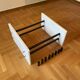 1980s White Marble Rectangular Coffee Table Postmodern Glass