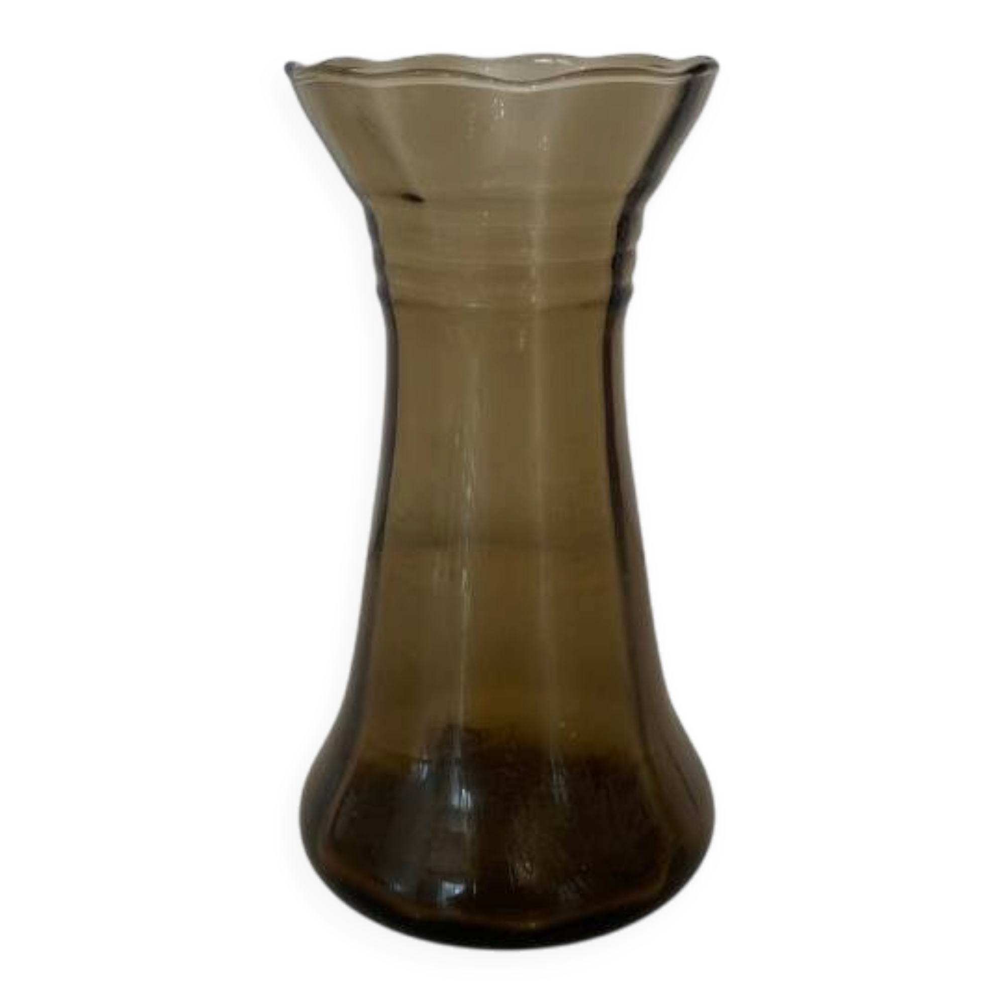 Vase en verre fumé