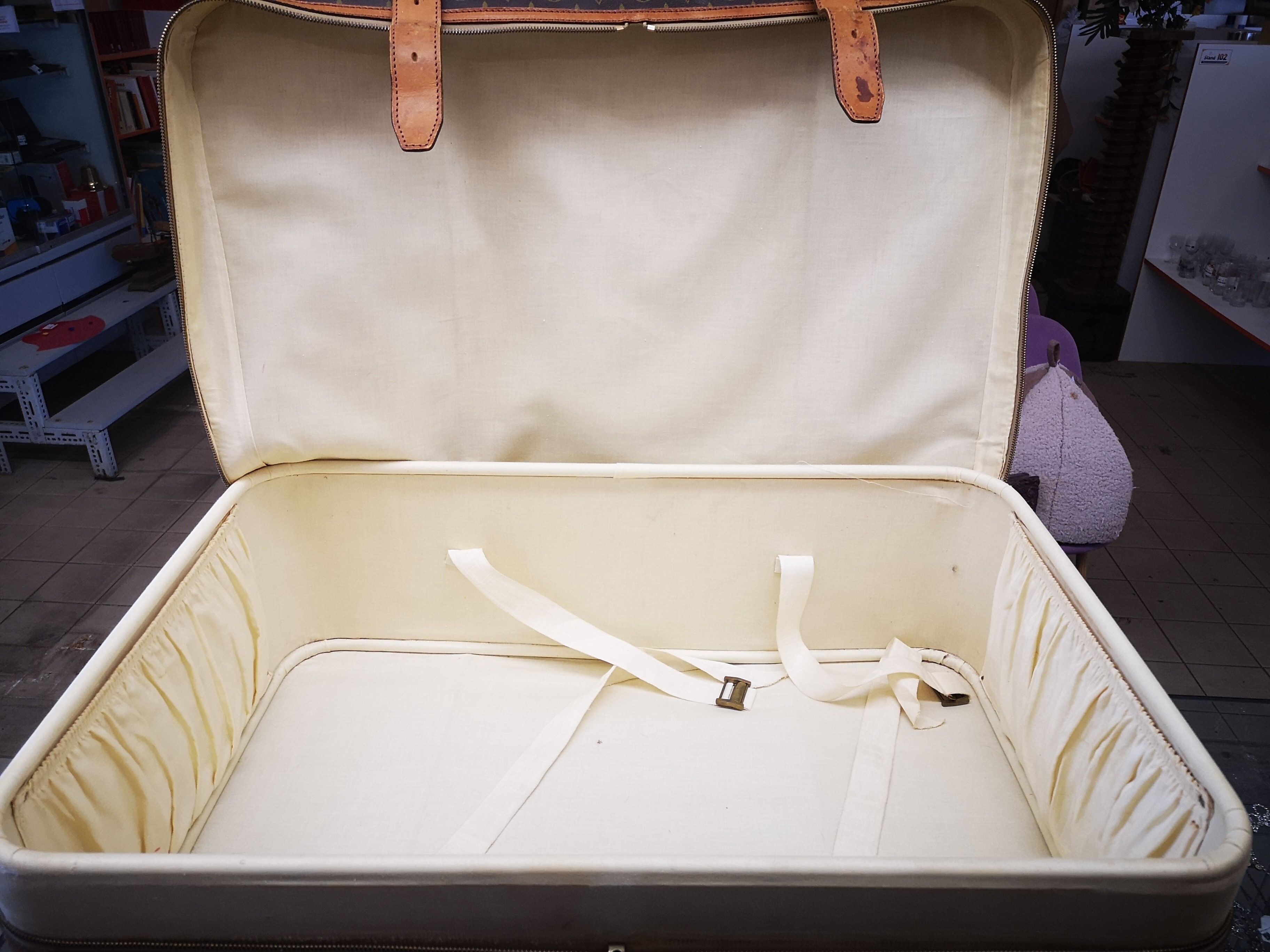 Louis Vuitton leather suitcase