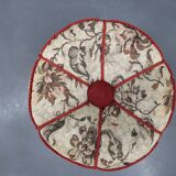 Tabouret Art déco capitonné en tissu à motifs floraux, Tchécoslovaquie, années 1930