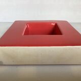 Large cubic coral vase