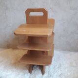 Solid oak bookcase magazine holders 80s