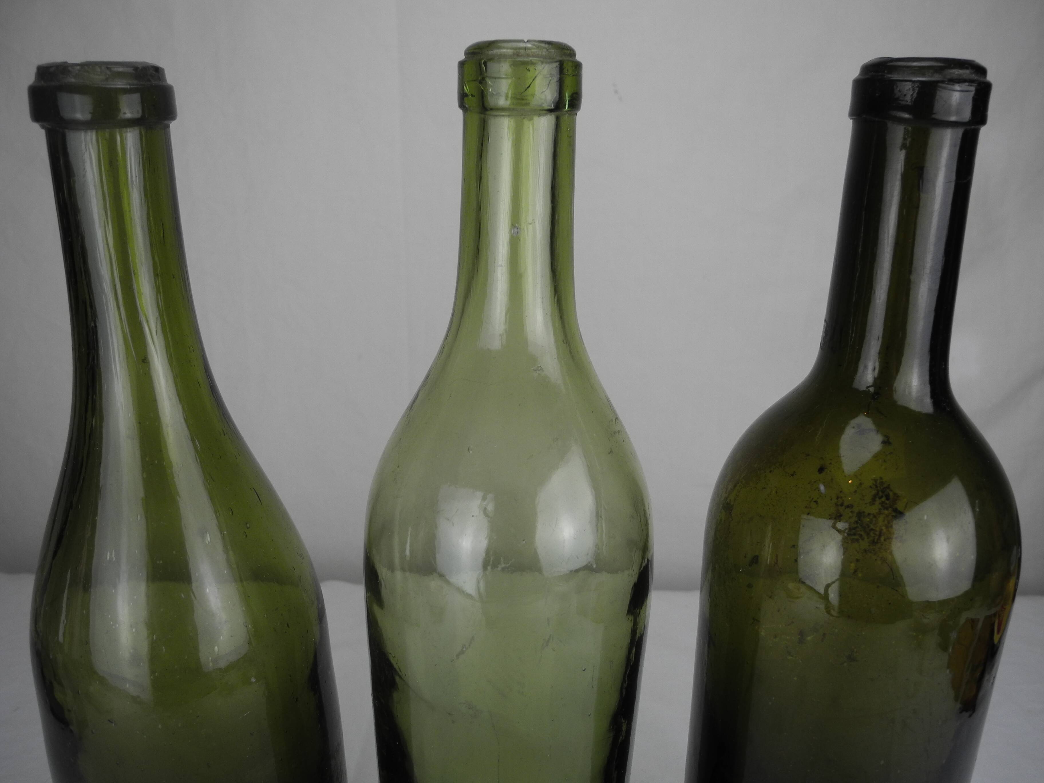 old wine bottles blown glass antique french wine bottles