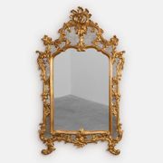 20th century large gilded baroque style mirror by Deknudt, Belgium
