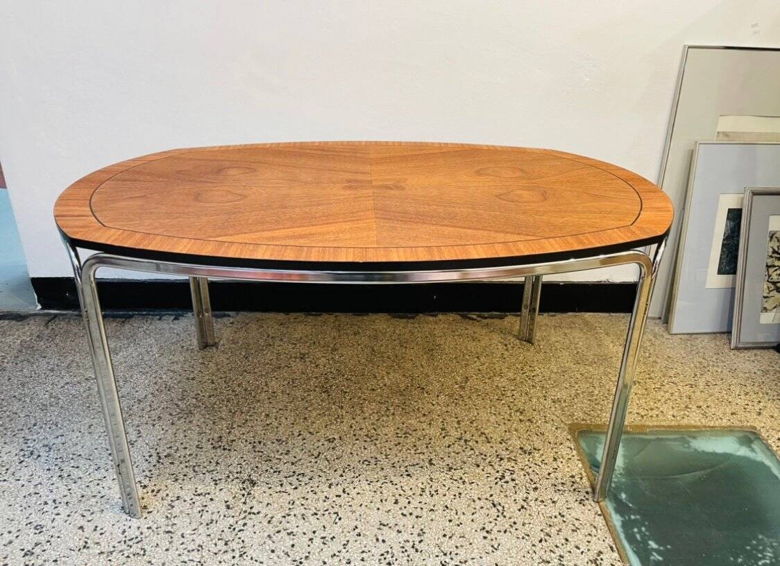 Mid-century dining table with chrome frame by Odenwald, 1960s