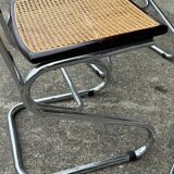 Set of Four Vintage Italian Tubular Chairs Bauhaus Style Marcel Breuer Circa 1970